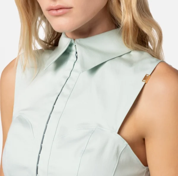 Camicia a bustier in popeline di cotone - immagine 2