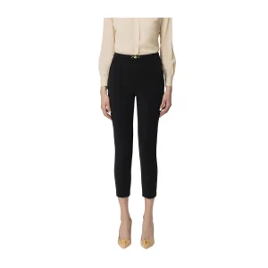 Pantalone dritto in tessuto tecnico con morsetto