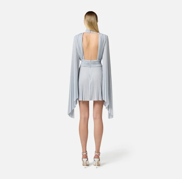 Abito in jersey lurex con maniche asimmetriche - immagine 4