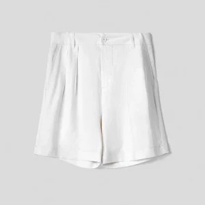Shorts in lino pinces