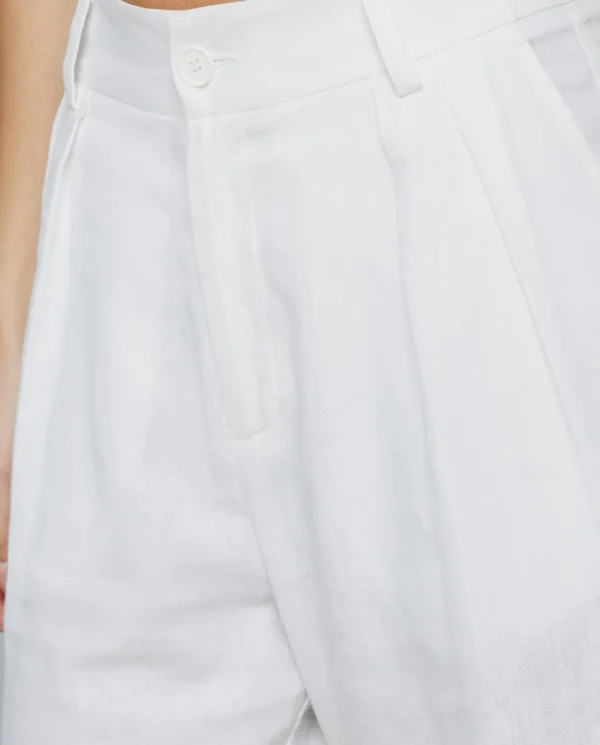 Shorts in lino pinces - immagine 2