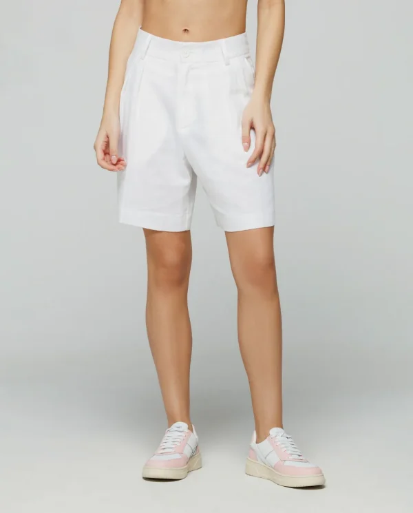 Shorts in lino pinces - immagine 3