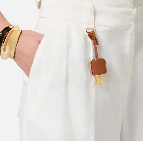 Shorts in gabardina di misto lino - immagine 2