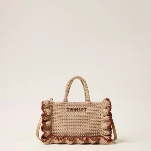 Borsa a tracolla crochet con balze