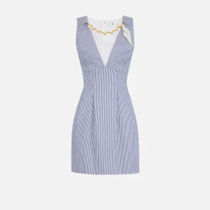 Mini abito con foulard gioiello