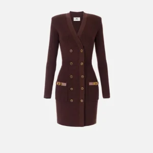 Mini abito in maglia con decorazioni gioiello