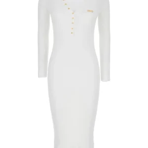 Abito in maglia a costine con taschino