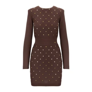 Abito in maglia con dettagli gioiello