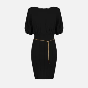 Mini abito in maglia con cintura