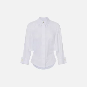 Camicia in cotone jacquard con gemelli