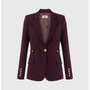 Giacca in crêpe leggero con dettagli gioiello