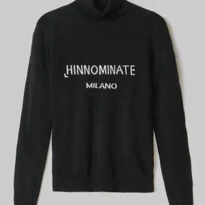 Maglia Dolcevita Con Intarsio In Cashmere