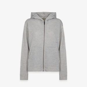 Felpa Lurex Cappuccio Full Zip Con Marsupio