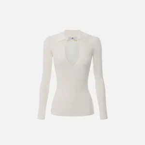 Maglia a costine con dettagli à jour