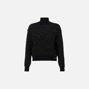 Maglia in bouclé con paillettes