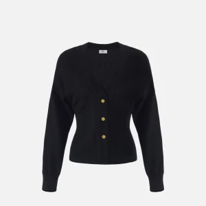 Cardigan in maglia con logo