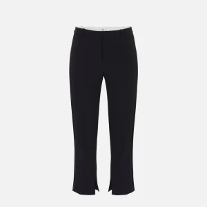 Pantaloni in crêpe leggero con dettagli smoking