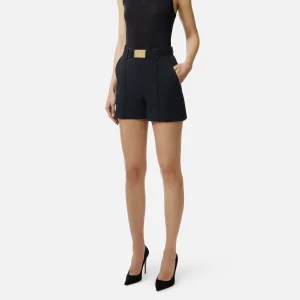 Shorts in tessuto tecnico bielastico con cintura