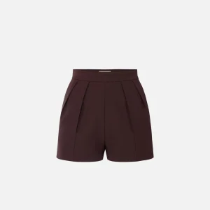 Shorts in crêpe leggero con pinces