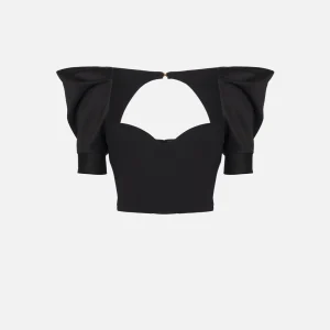 Top in crêpe e duchesse