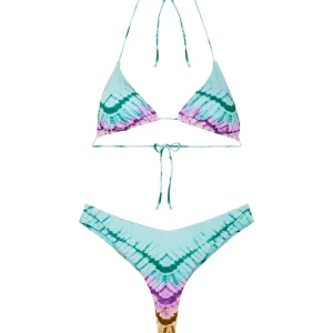 Bikini Triangolo con Slip Americano Fisso Fantasia