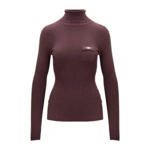 Maglia a costine con taschino