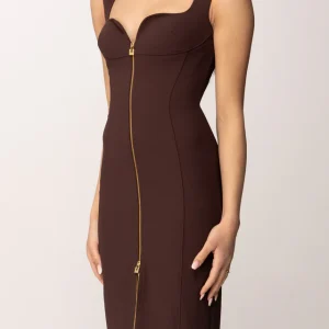 Abito in doppio crêpe stretch