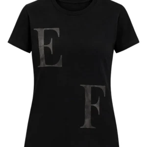 T-shirt in jersey con maxi logo lettering