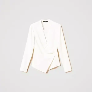 Blusa in crêpe de Chine riciclato