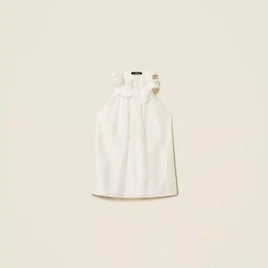 Top in voile con volant
