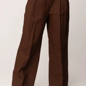Pantaloni a palazzo in misto lino