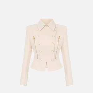 Giacca in doppio crêpe stretch