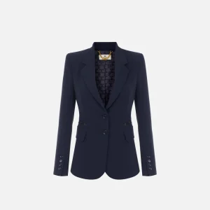Giacca in doppio crêpe stretch