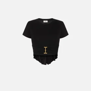 T-shirt in jersey con dettaglio gioiello