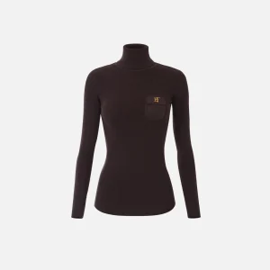 Dolcevita in maglia con ricami à jour
