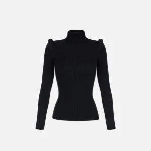Dolcevita in maglia con dettagli 3D