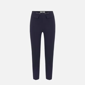 Pantaloni in doppio crêpe stretch