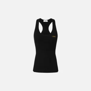 Top in maglia a costine con taschino
